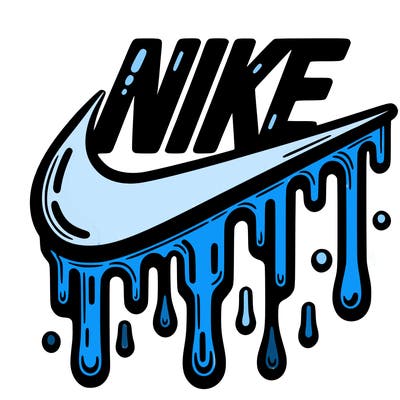 dripping nike logo