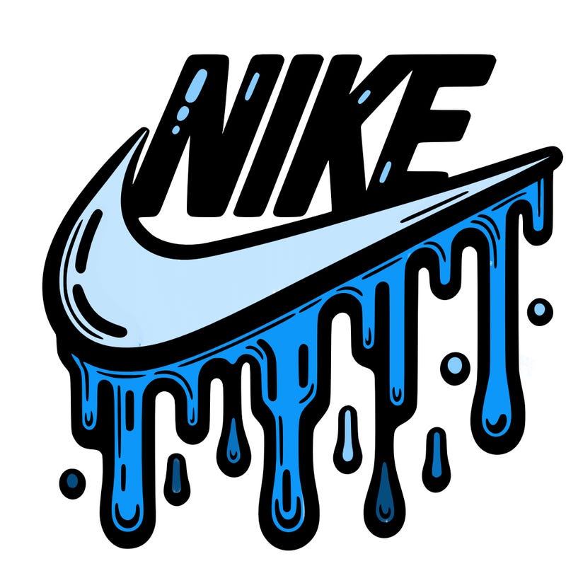 dripping nike logo