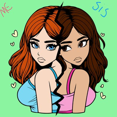 realistic girl split