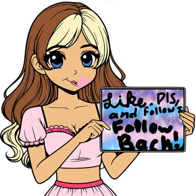 realistic pretty girl holding blank sign