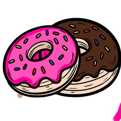 a piece of food doughnuts