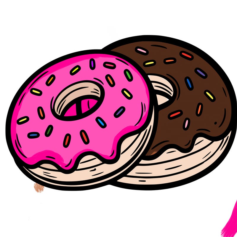 a piece of food doughnuts