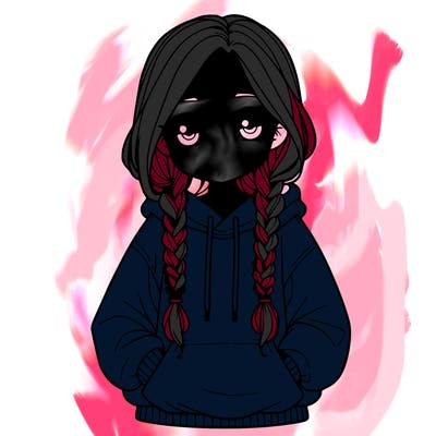 a realistic girl with a oversized hoodie and she has braids