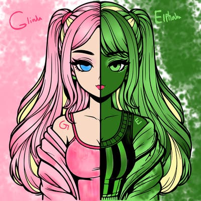 realistic girl split