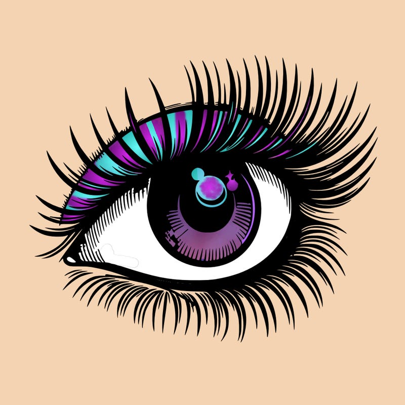 realistic eye long eylashes