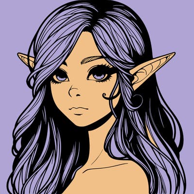 elf girl realistic dark fantasy