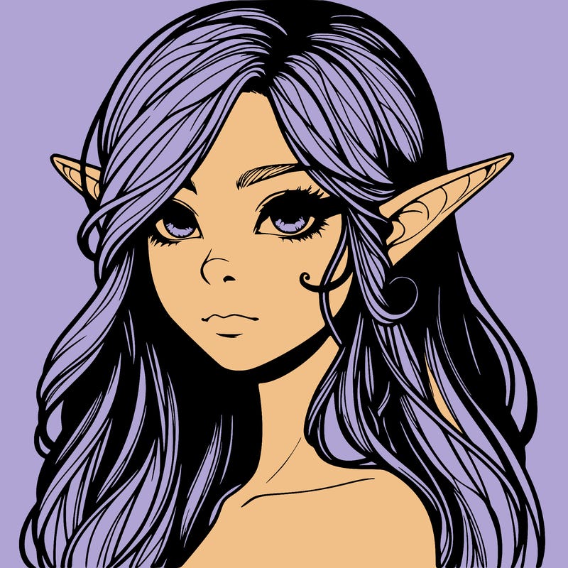 elf girl realistic dark fantasy