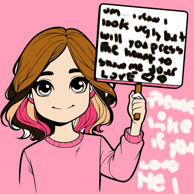 realistic girl holding up a sign