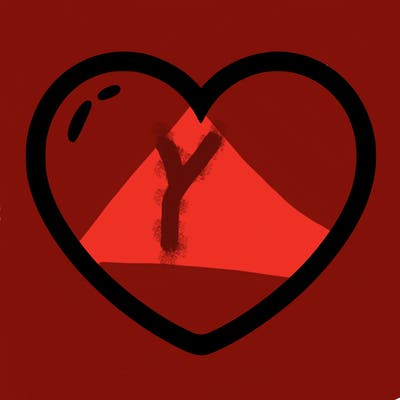 a blank heart