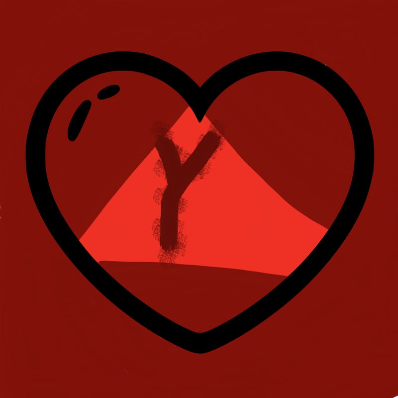 a blank heart