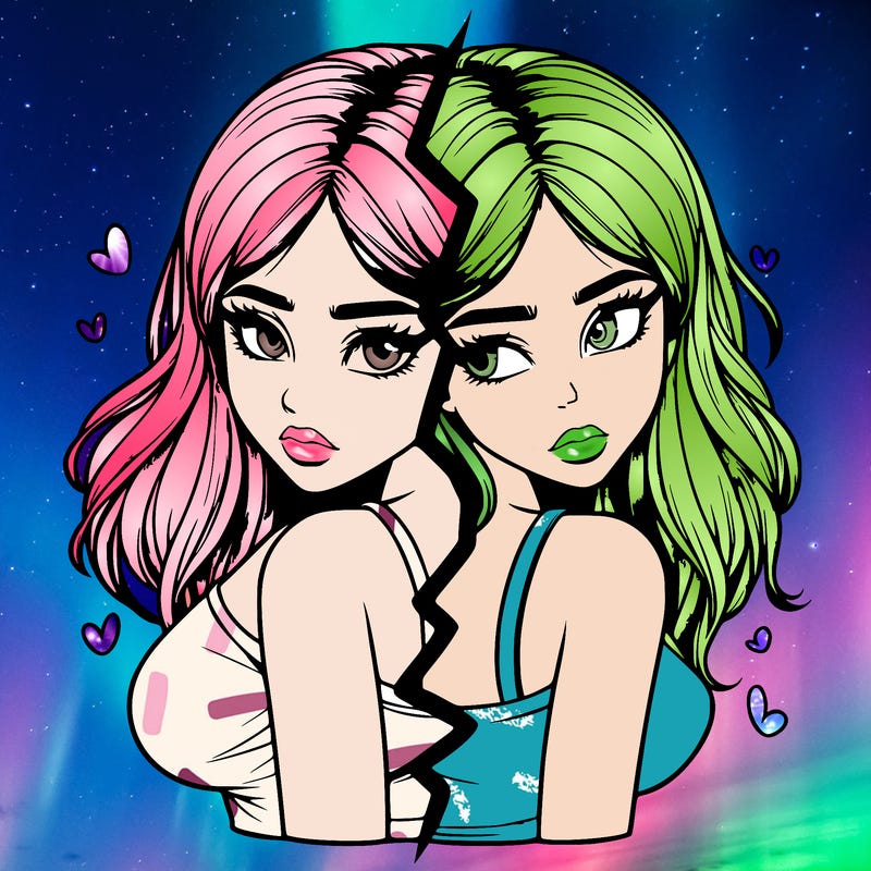 realistic girl split