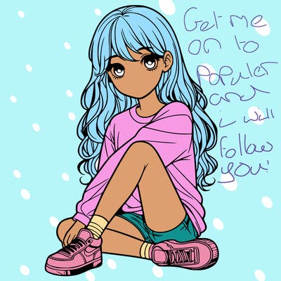 girl sitting realistic