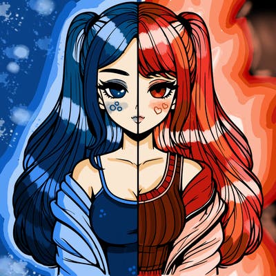 realistic girl split