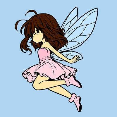 manga fairy flying