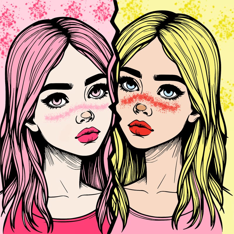 realistic girl split