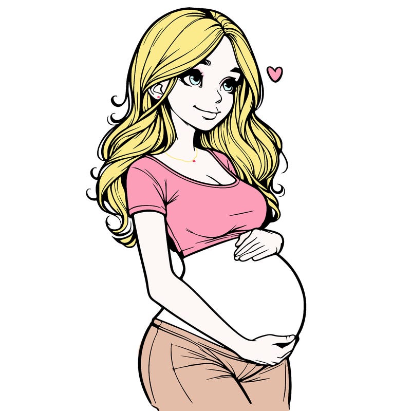 realistic pregnant girl