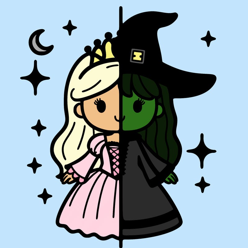 split princess and witch