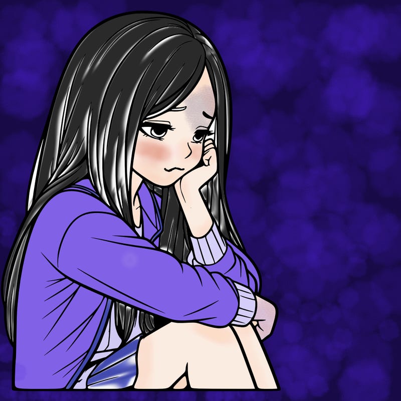 a realistic girl with depression