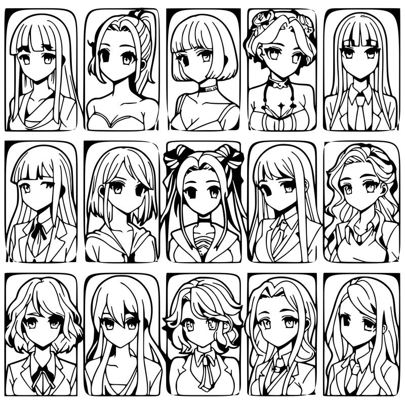 girls that look diffrent anime