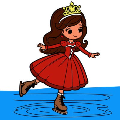 princess skating on ice