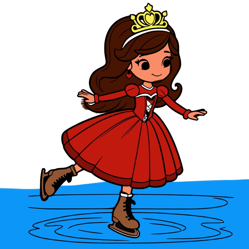 princess skating on ice