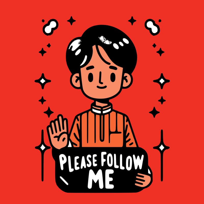 please follow me