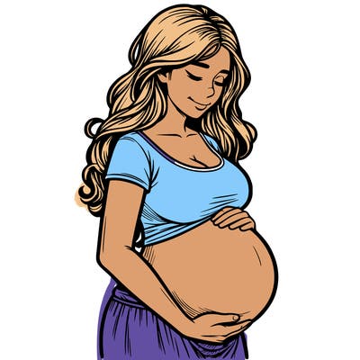 woman heavily pregnant realistic