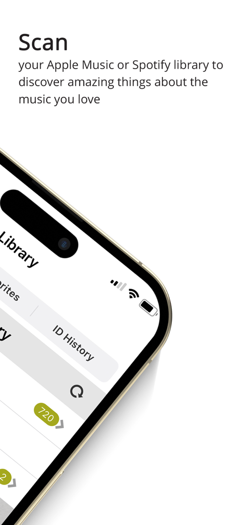 WhoSampled - WhoSampled app screen showing how to scan music libraries for samples