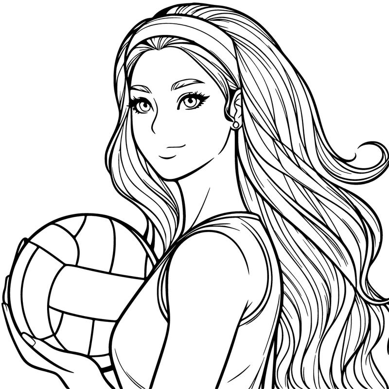 beautiful volleyball player