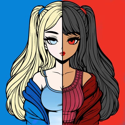 realistic girl split