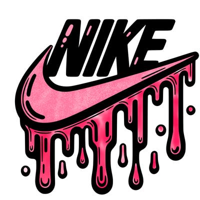 dripping nike logo