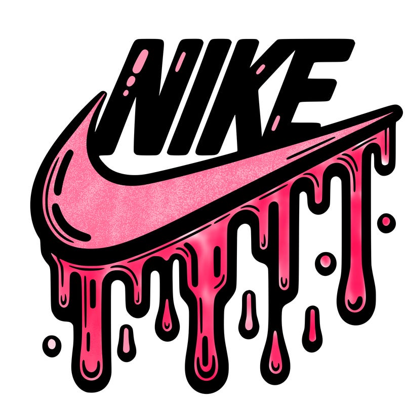 dripping nike logo