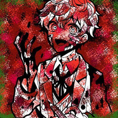 horror, yandre anime, blood