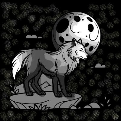 wolf moonlight