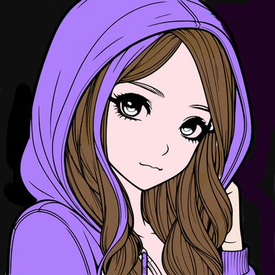 realistic adult girl with hoodie on