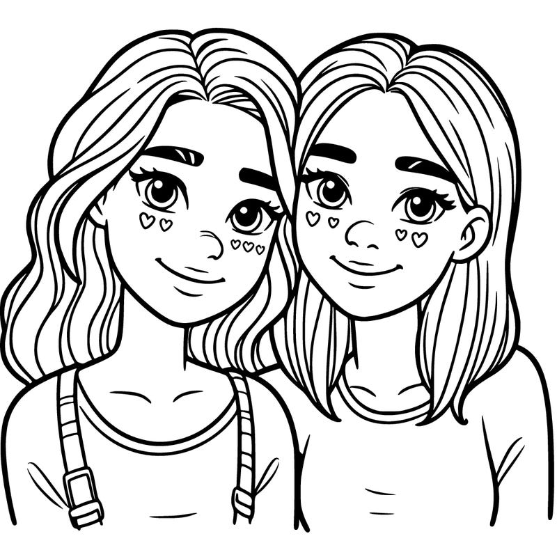 two teenage girls best friends