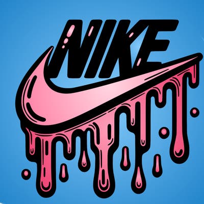 dripping nike logo