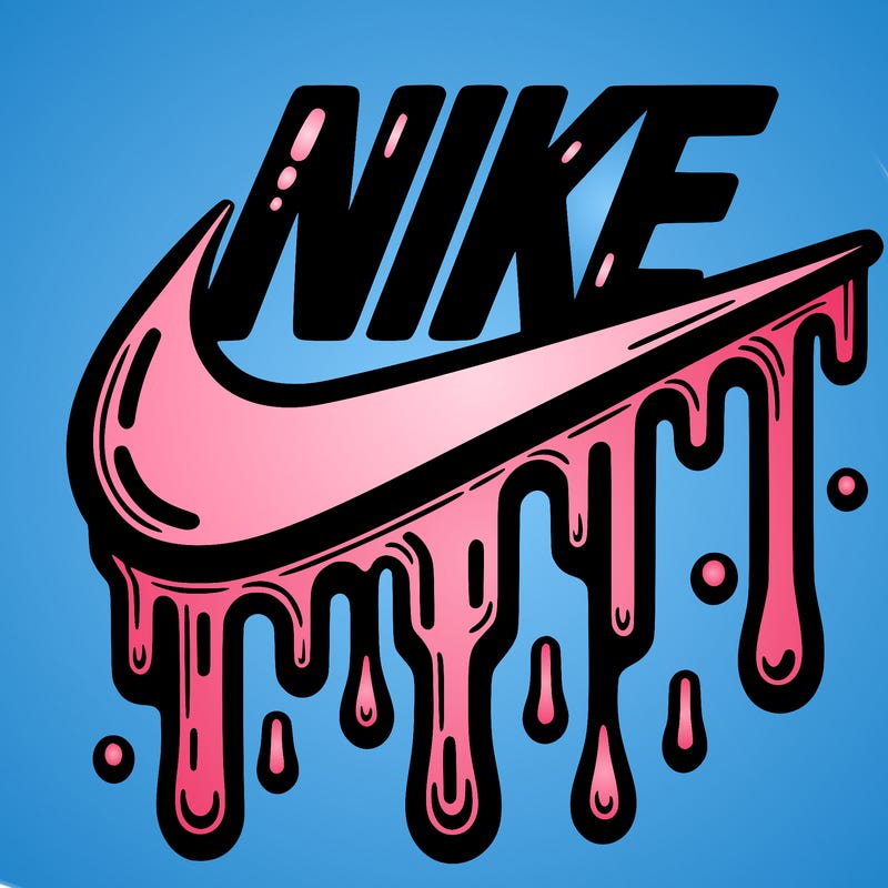 dripping nike logo