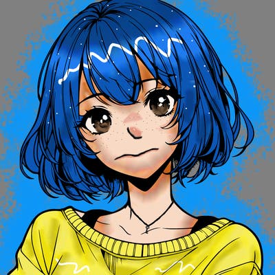 pretty realistic anime girl with short hair