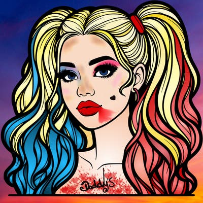 realistic woman with high pigtails