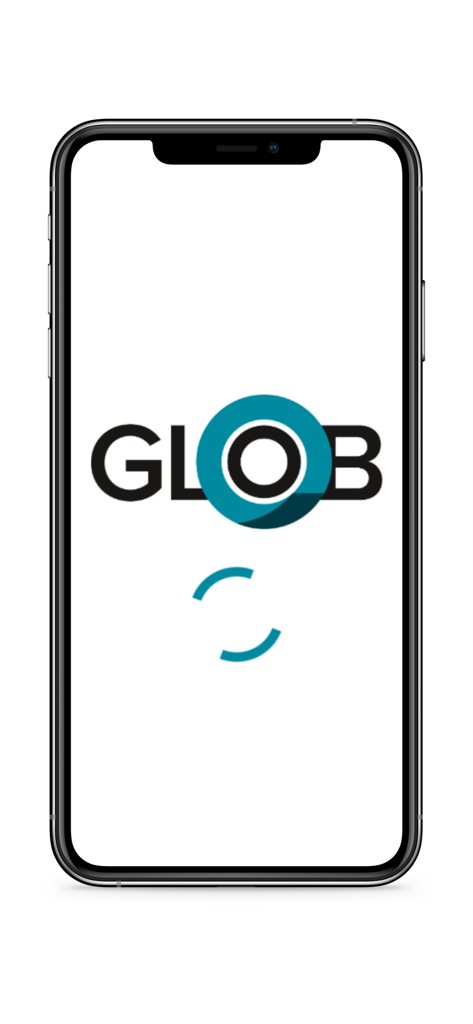 GLOB - GLOB app splash screen with logo and loading spinner