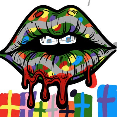 lips that look realistic and drip