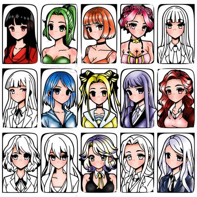 girls that look diffrent anime