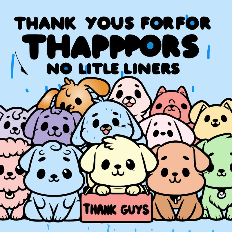 thank you guys for all your support dog