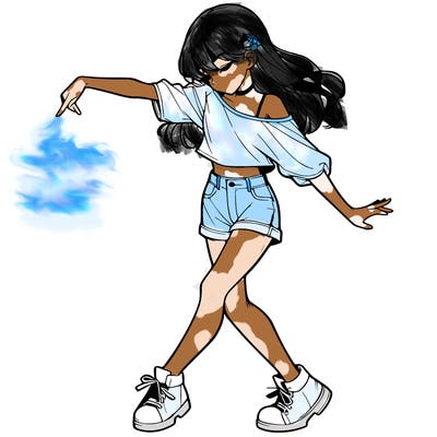 realistic girl danceing