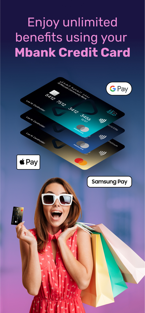 Mbank UAE credit card benefits with mobile payment options and shopping lifestyle