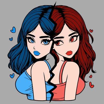 realistic girl split