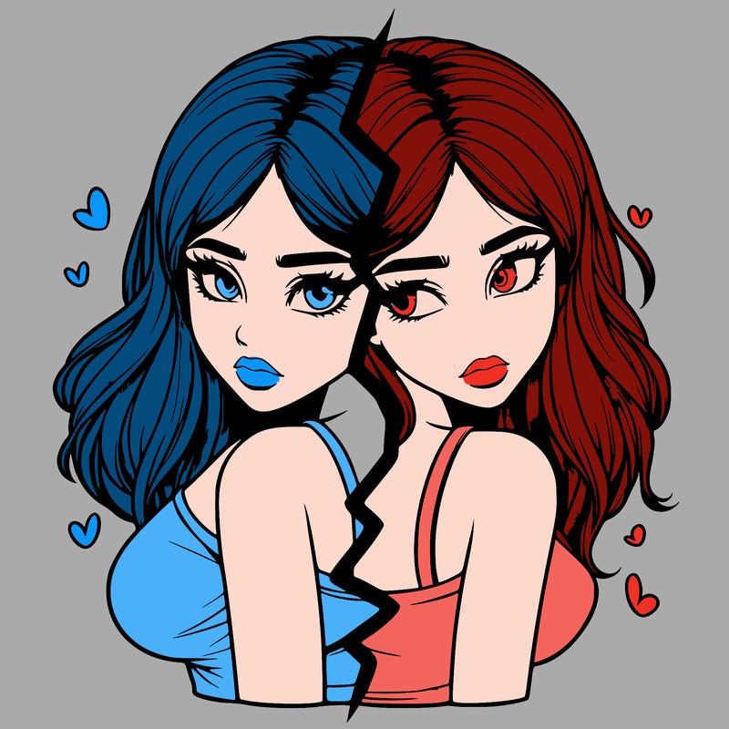 realistic girl split