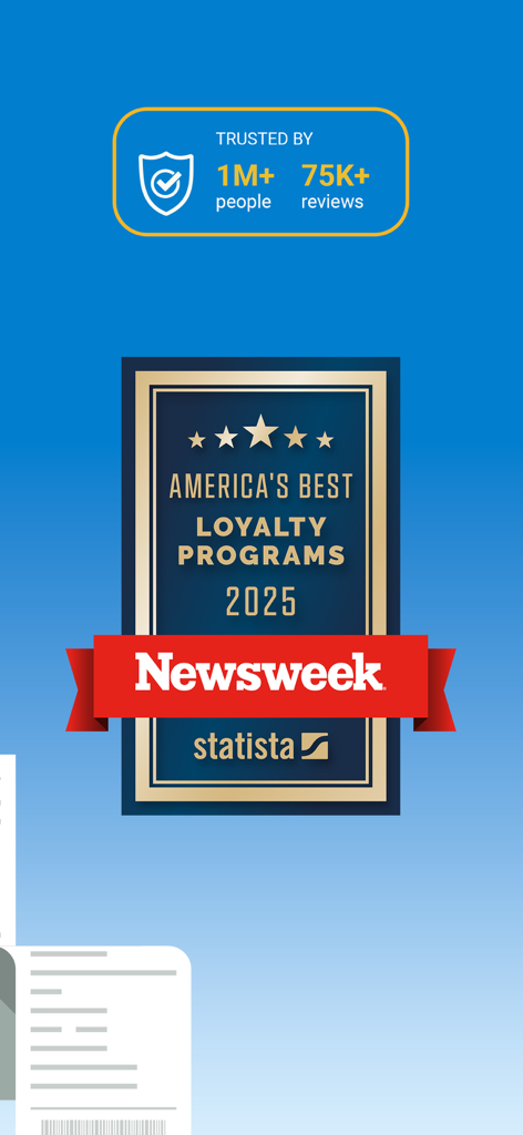 Newsweek America's Best Loyalty Programs 2025 award for CoinOut receipt rewards app trusted by over 1 million people