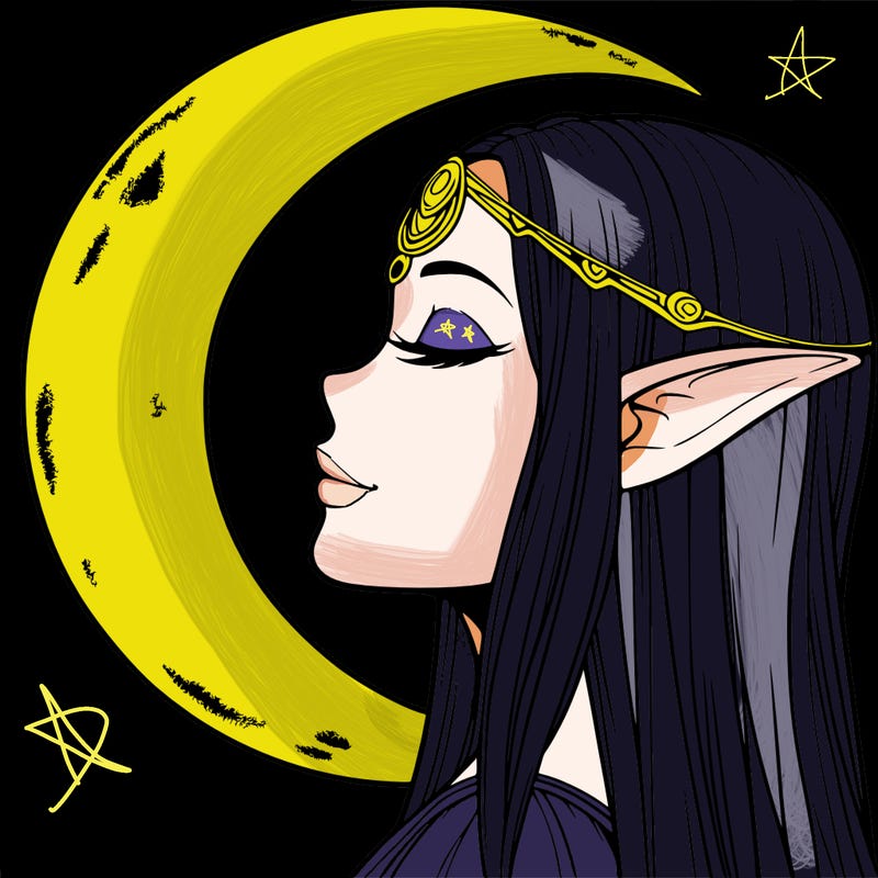 a realistic moon elf